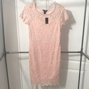 2/$15 Baby Pink lace Dress with open Lace back